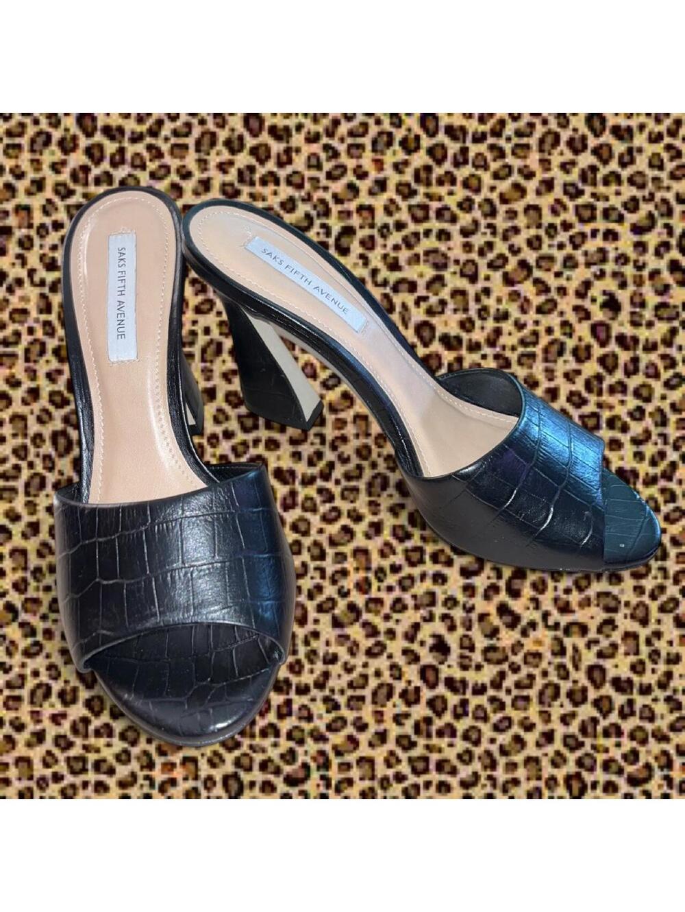 Saks Fifth Avenue mule heels size 8
